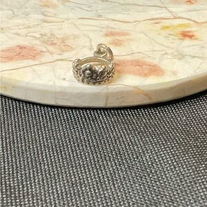 Elegant Silver Crown Ring